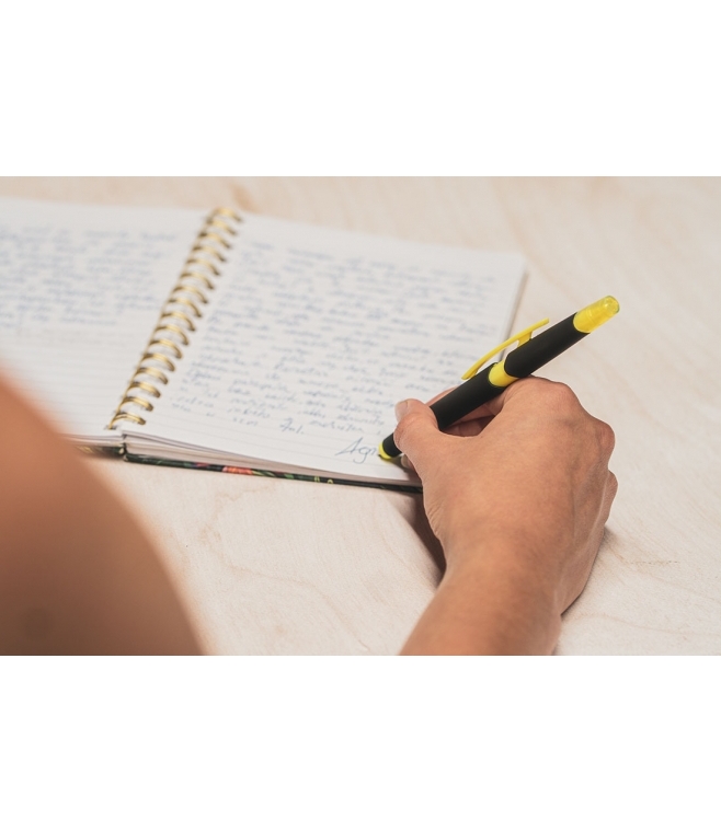 Długopis plastikowy z zakreślaczem touch pen