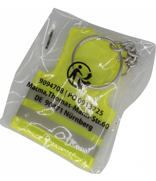 Brelok odblaskowy kamizelka