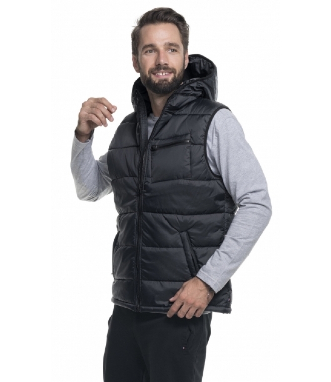 Bezrękawnik ocieplany z kapturem Step