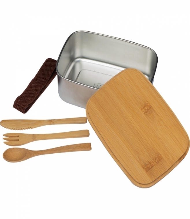 Lunch box ze sztućcami 950 ml