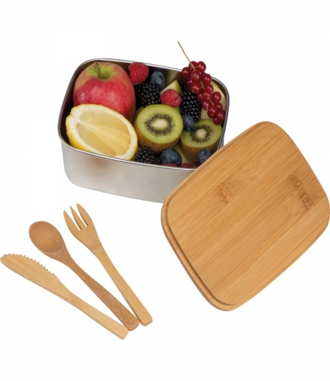 Lunch box ze sztućcami 950 ml