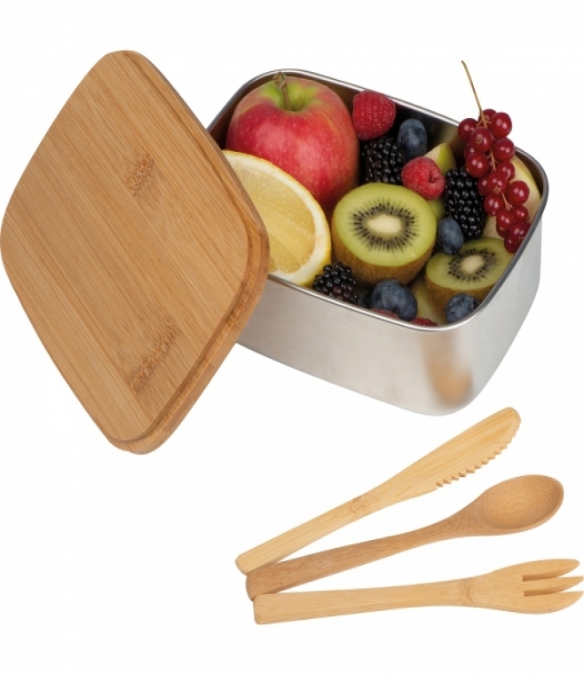 Lunch box ze sztućcami 950 ml