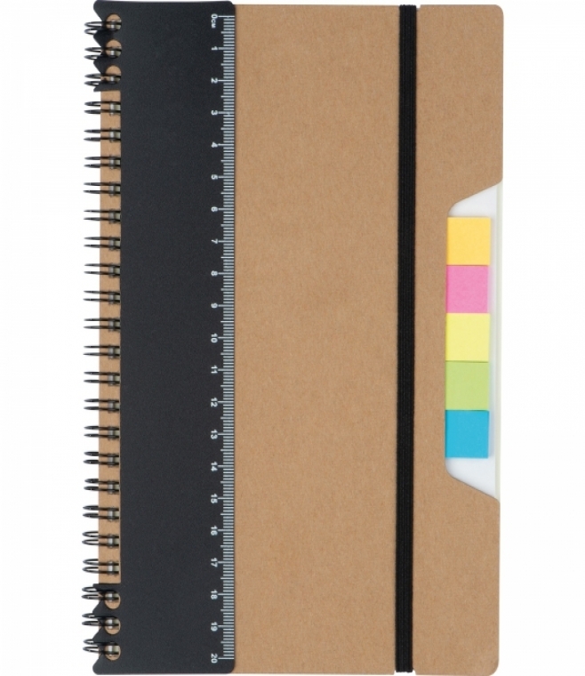 Notatnik A5 w kropki z karteczkami do markowania