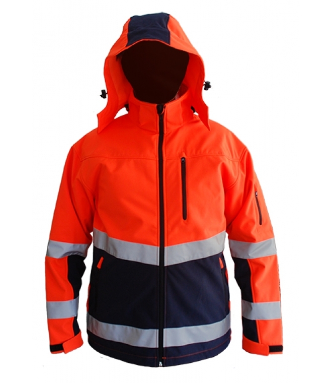 Softshell odblaskowy z kapturem Snow hawk