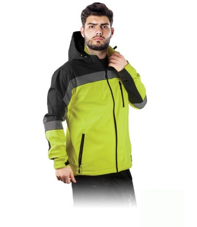 Softshell odblaskowy z kapturem Pirol