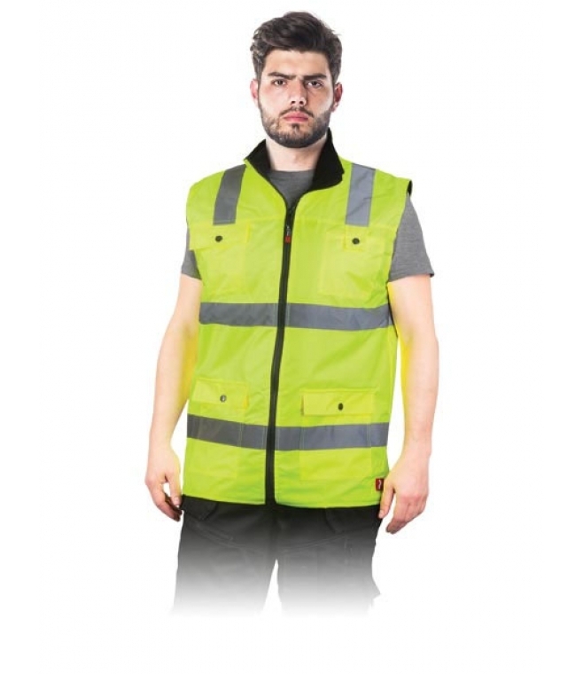 Bezrękawnik ocieplany odblaskowy Citron