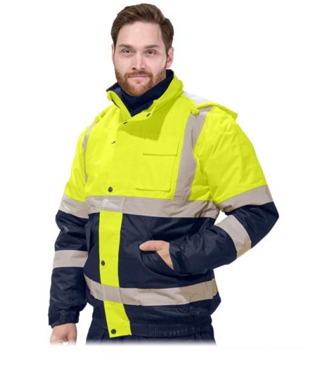 Kurtka ocieplana odblaskowa Bombervis