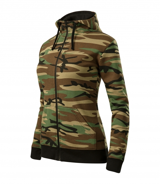 Bluza damska z kapturem Camo zipper c20