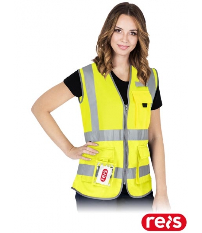 Kamizelka odblaskowa damska KOS-LADY ŻÓŁTA
