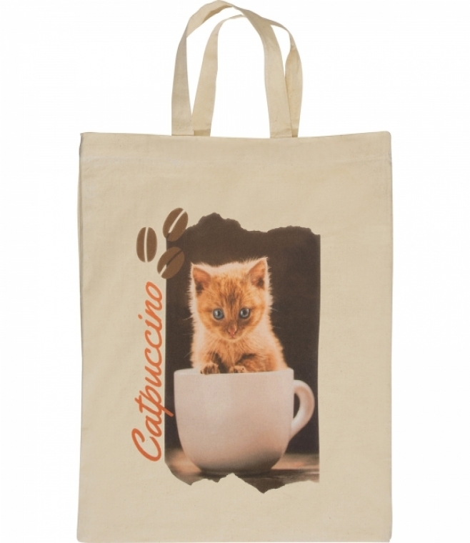 Torba bawełniana z krótkimi uszami 140 g/m2