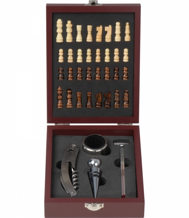 Zestaw do wina z szachami