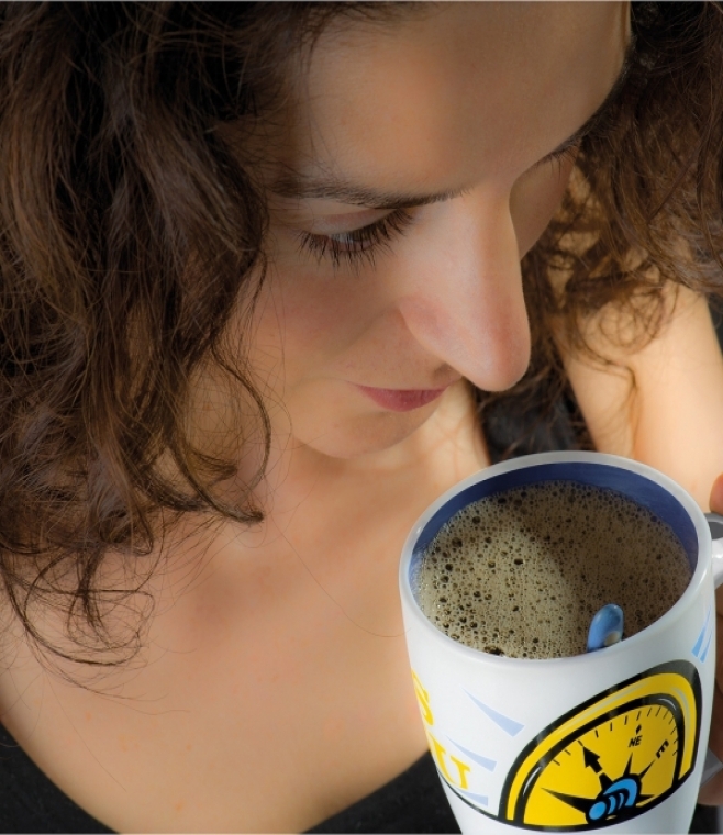 Kubek ceramiczny z łyżeczką 250 ml