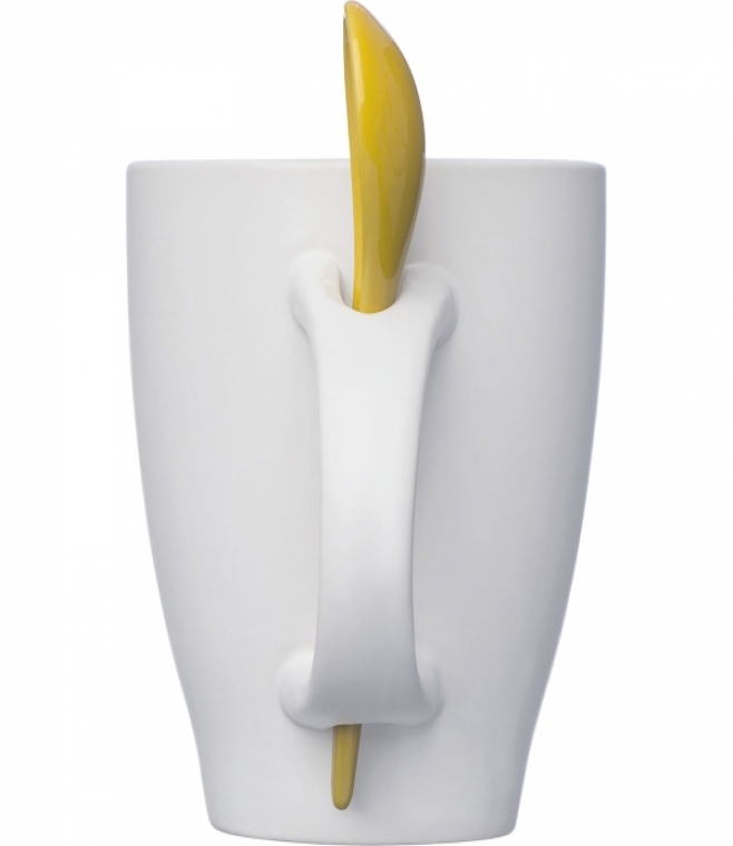 Kubek ceramiczny z łyżeczką 250 ml