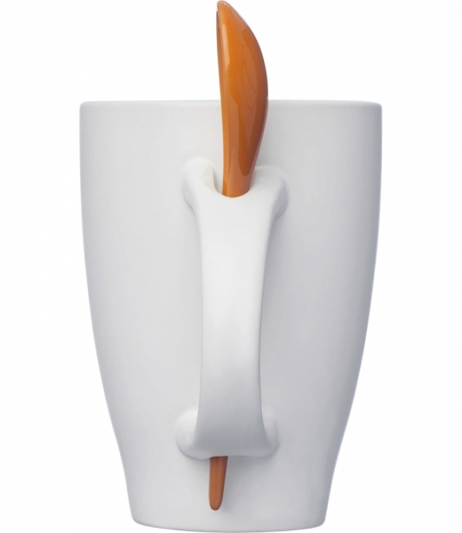 Kubek ceramiczny z łyżeczką 250 ml