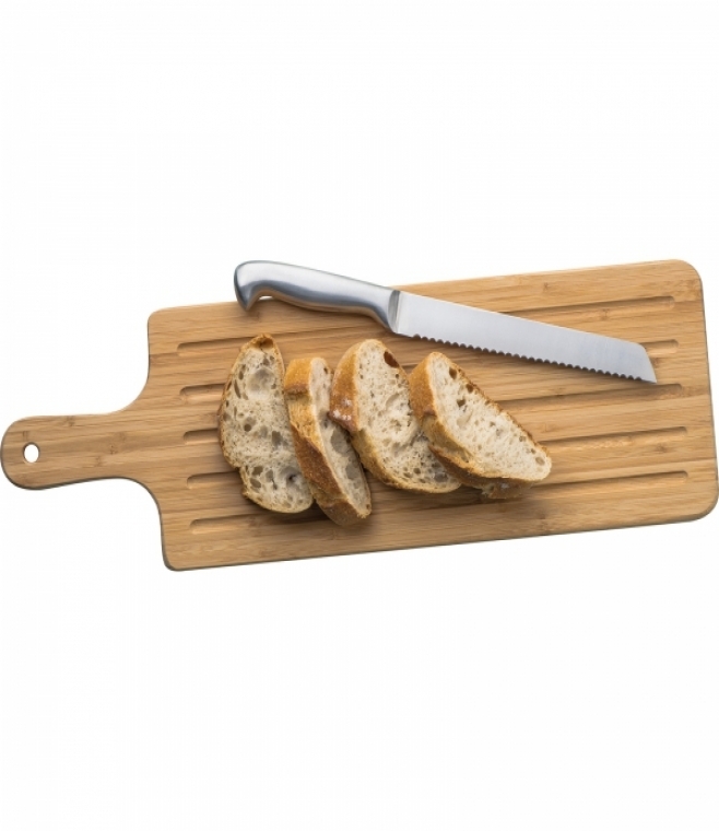 Deska kuchenna bambusowa z nożem