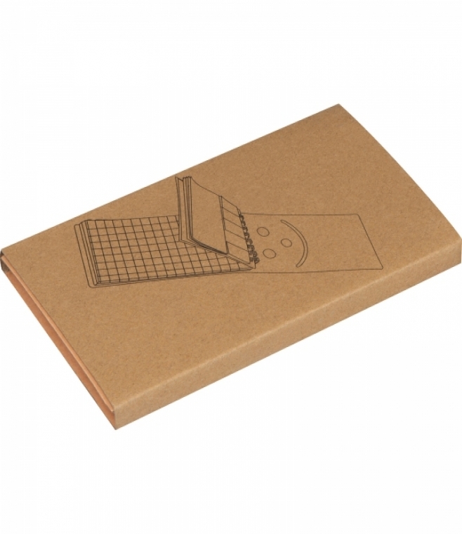 Notatnik w kratkę z karteczkami do markowania