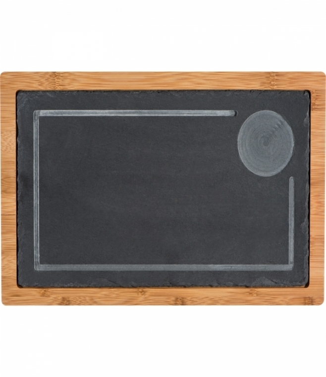 Taca bambusowa z łupkiem