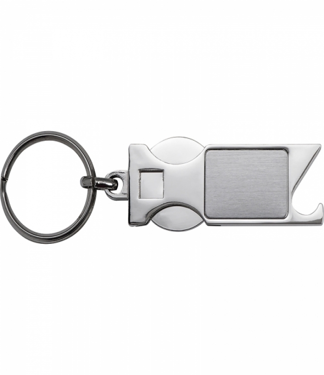 Brelok metalowy otwieracz do butelek z żetonem