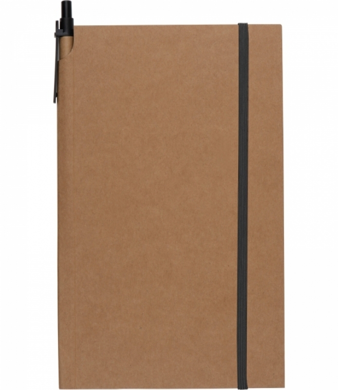 Notatnik A5 w kratkę z długopisem