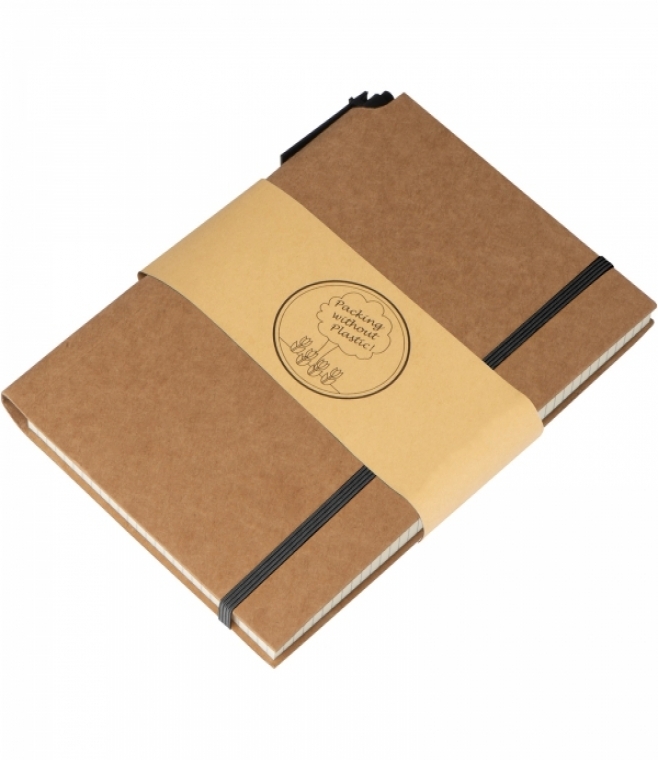 Notatnik A5 w kratkę z długopisem