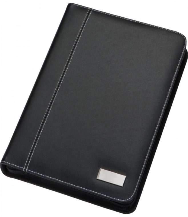 Folder A4 z notatnikiem w linie i kieszenią na tablet