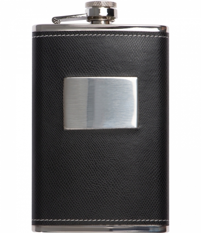 Zestaw piersiówka, szachy, karty i kości